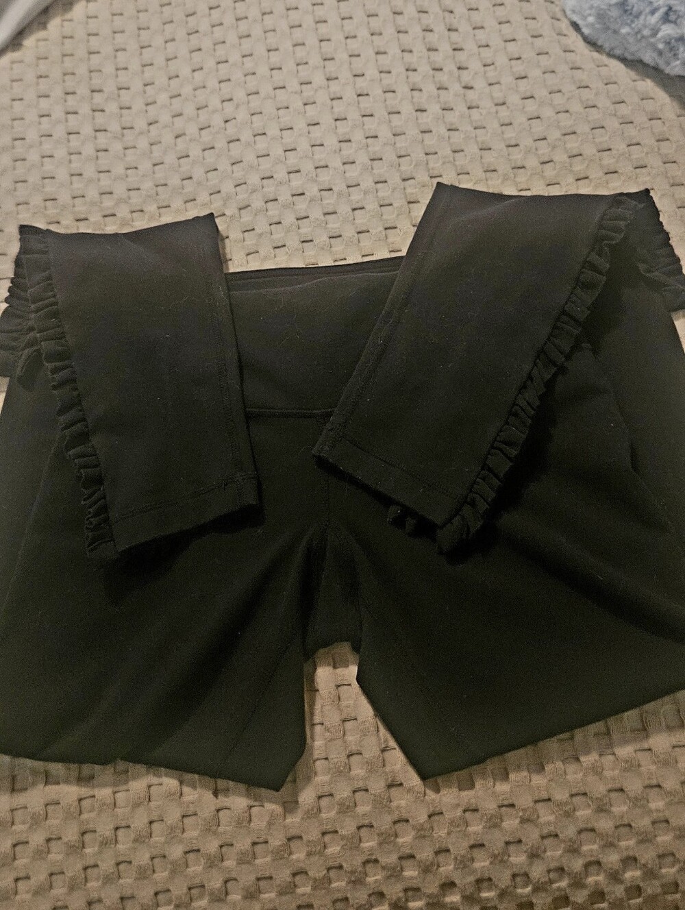 Lululemon Black Ruffle Trim Pants
